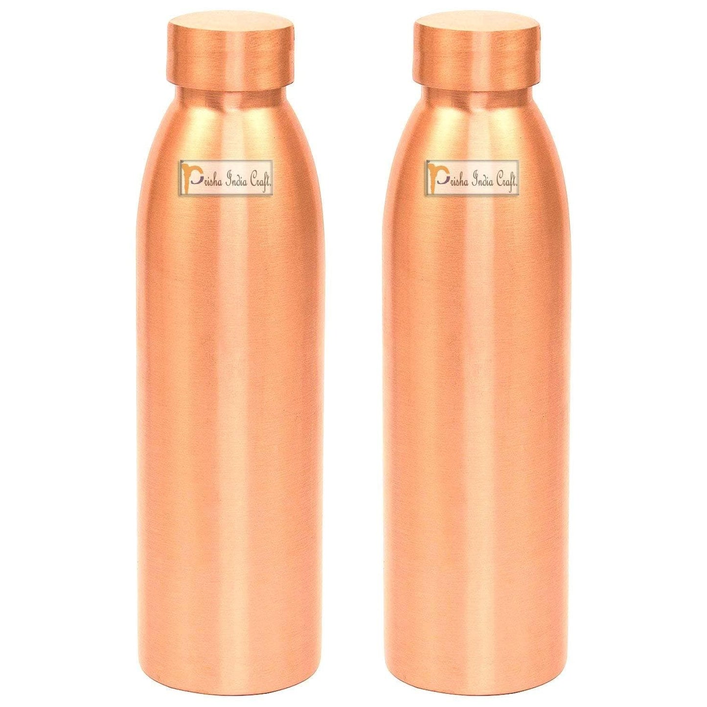 Pure copper water bottle (1000ml) pack of 2 | PRISHA INDIA CRAFT - halfpeapp