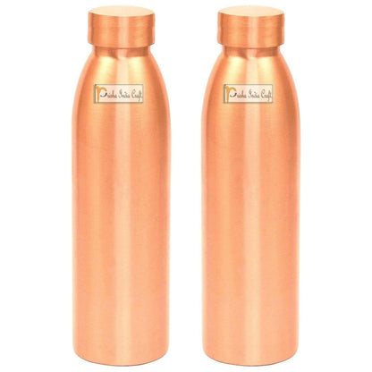 Pure copper water bottle (1000ml) pack of 2 | PRISHA INDIA CRAFT - halfpeapp