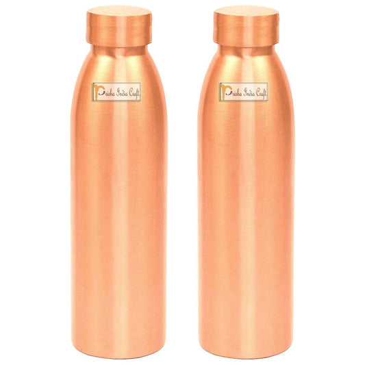 Pure copper water bottle (1000ml) pack of 2 | PRISHA INDIA CRAFT - halfpeapp