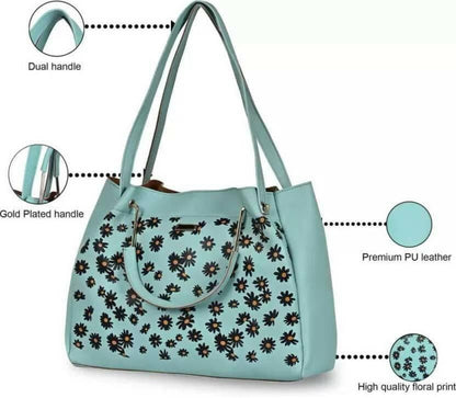 Women Blue Handbag - HalfPe