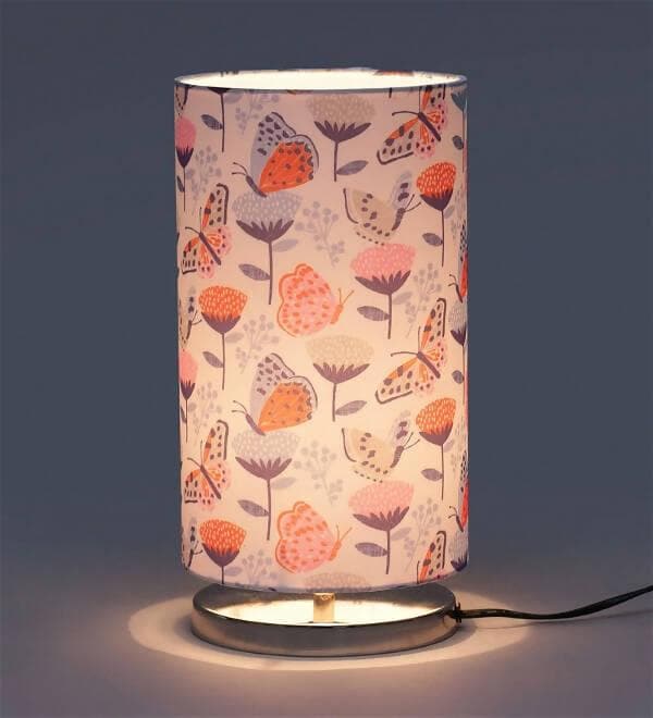 Butterfly On Flower Round Lamp - HalfPe