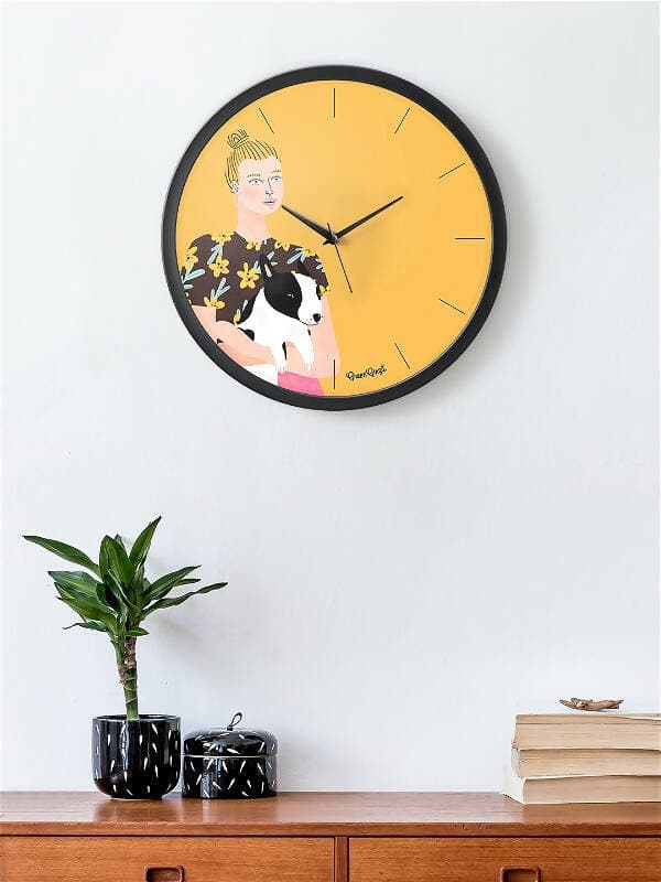 Dog Love Analog Wall Clock - HalfPe