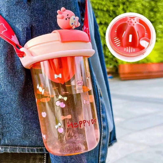 Cool sipper water bottle for all (450ml - Pink) - HalfPe