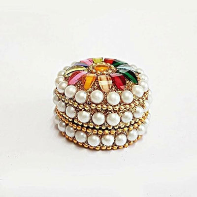 Women's Aluminum Round Kumkum Box - HalfPe