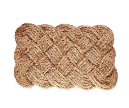 Mats Avenue Hand Made Coir Rope Mat, 40 x 60 cm Brown Color (Set of 2) - HalfPe