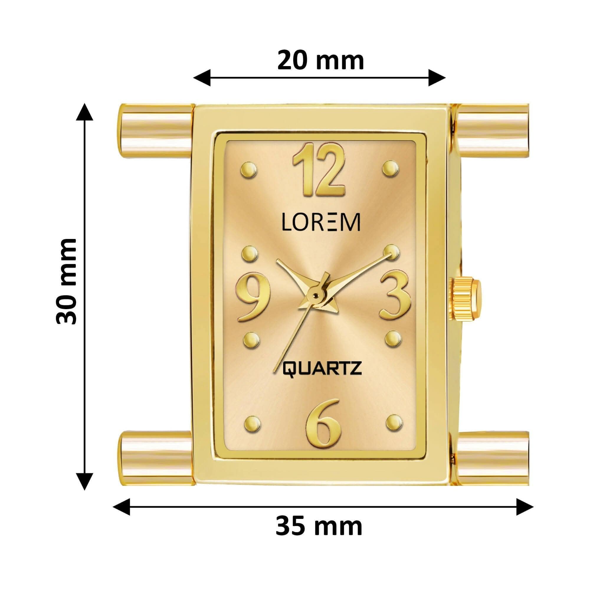 LOREM Gold Trending Square Braclet Analog Watch For Women LR294 - HalfPe