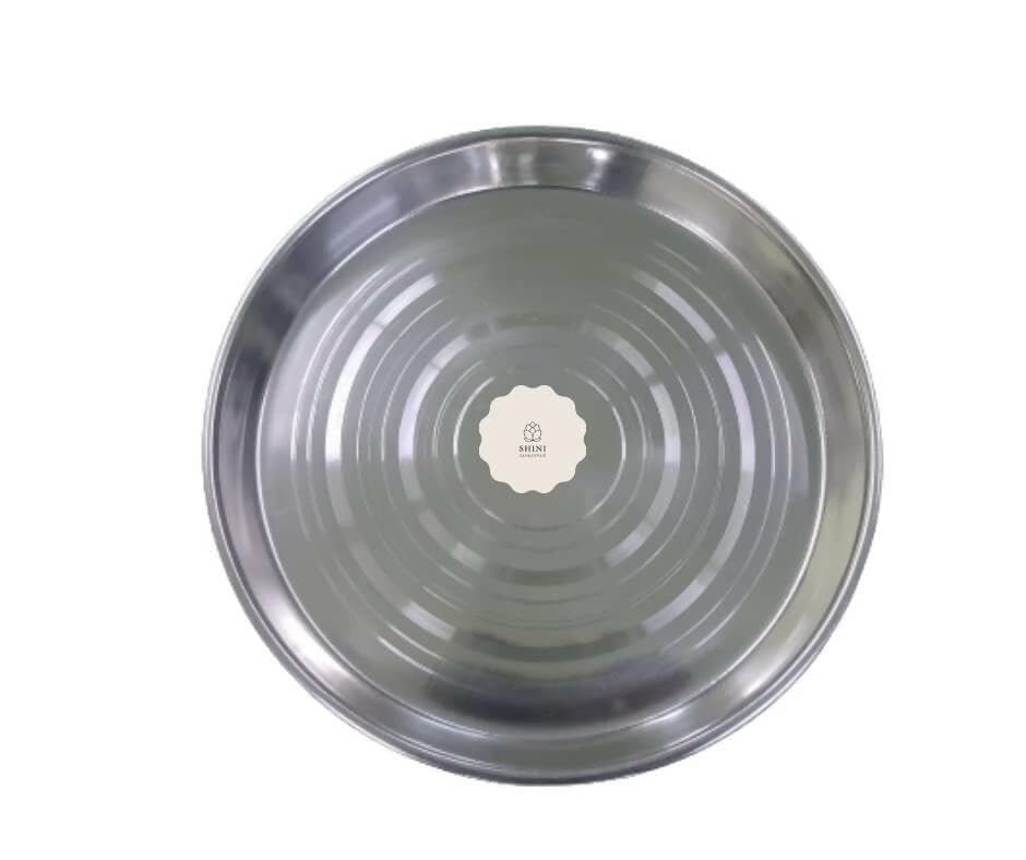 SHINI LIFESTYLE Stainless Steel Dinner Plate (Pack of 2) - HalfPe