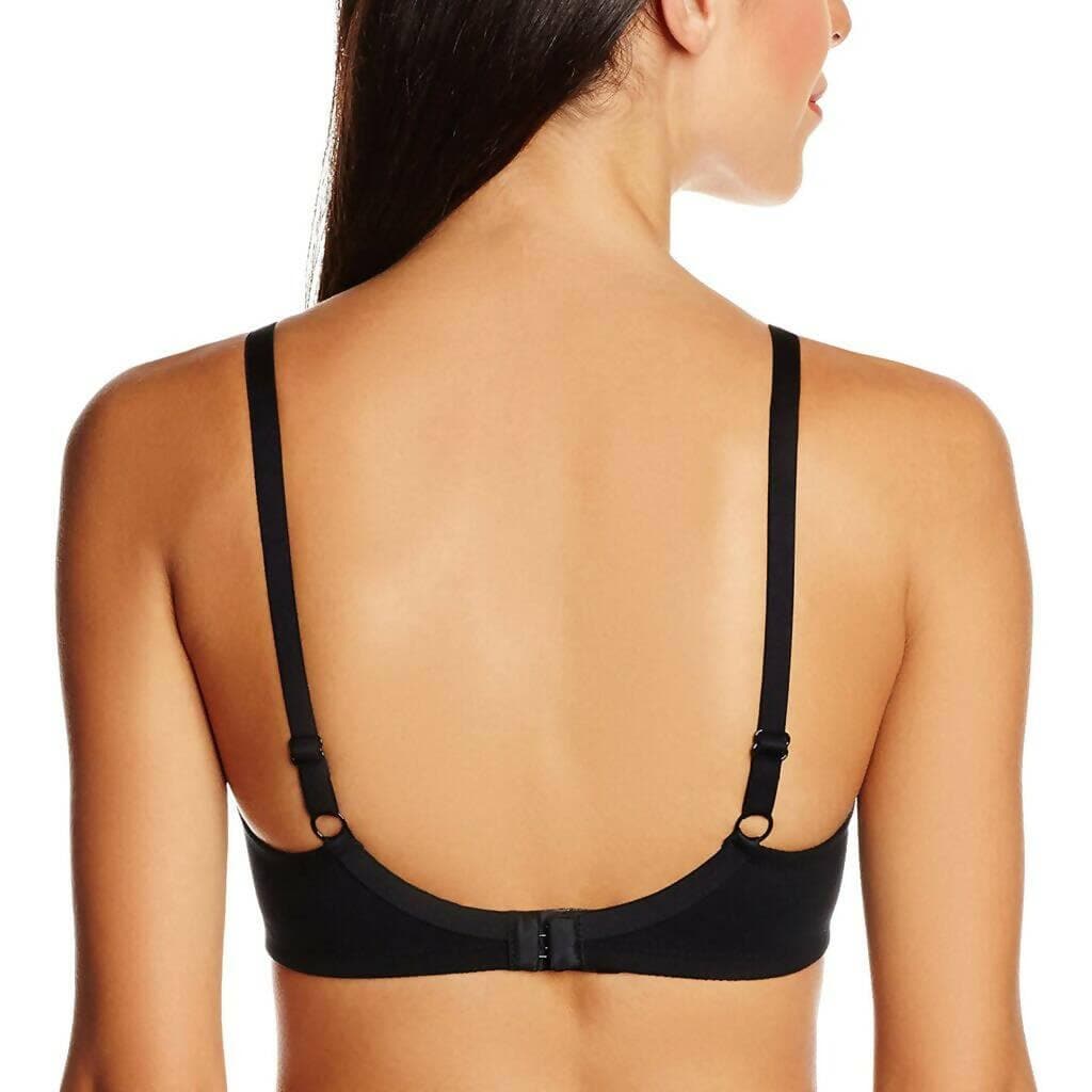 Non Padded Side Support Bra (Black) - HalfPe