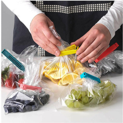 Pastic Food Snack Bag Sealer Clip (Multicolour, 18 Piece) - HalfPe