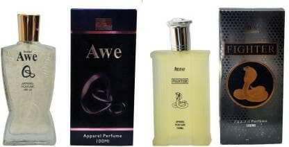 Aone AweQ Perfume and Fighter Perfume 100ml each (pack of 2, 200ml) - HalfPe