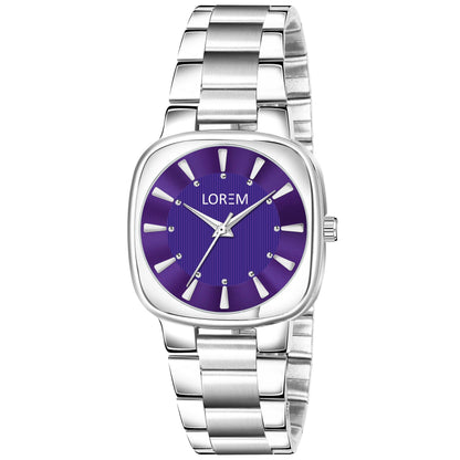 LOREM Purple Professional Analog Watch For Women LR302 - HalfPe