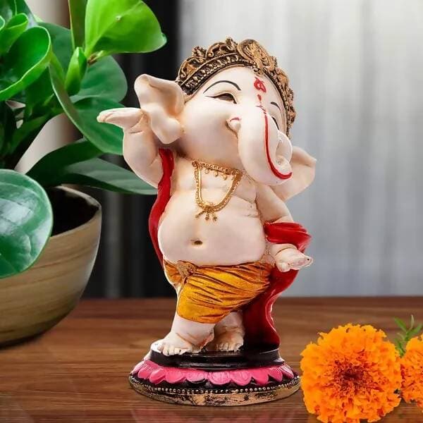 Handicrafts Villa Dancing Ganesh Showpiece - HalfPe