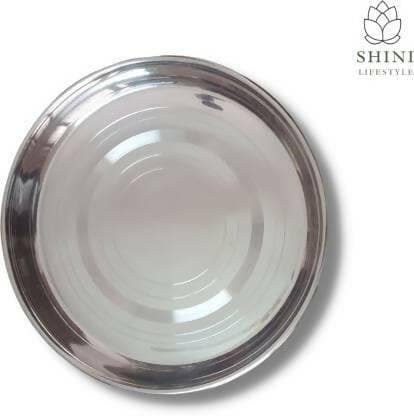 SHINI LIFESTYLE Steel khoumcha, affordable plate, 30 cm Dinner Plate (Pack of 10) - HalfPe