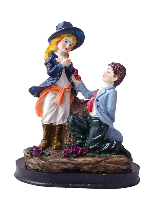 MANTOUSS Polyserin Love Couple Statue/Couple Statue showpiece for Valentines Day/ Valentines Day Gift of Couple Statue-Multicolour - HalfPe