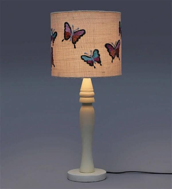 Butterfly On Jute Lamp - HalfPe