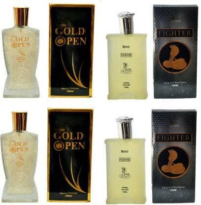 Aone Gold Open and Fighter Perfume for men each 100ml (pack of 4, 400ml) - HalfPe