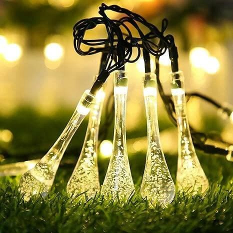 Water Drop LED Bulbs String Ball Globe Lights (14 lights) - HalfPe