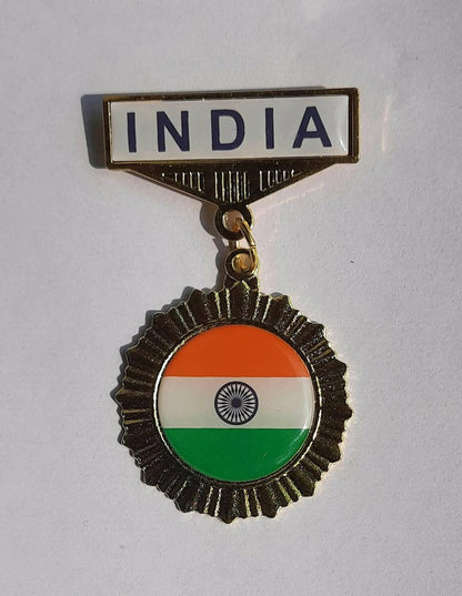 KariGhar Medal Flag Pin Badges for Independence Day, Republic Day and Other Events (Pack of 3) - HalfPe