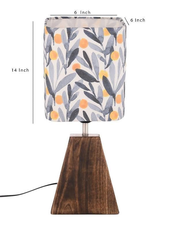 Pyramid Leafy Print Lamp - HalfPe