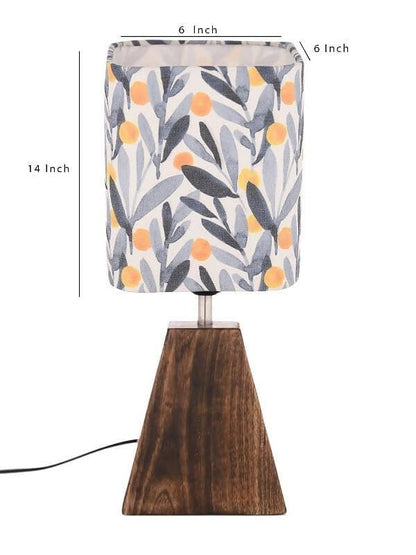 Pyramid Leafy Print Lamp - HalfPe