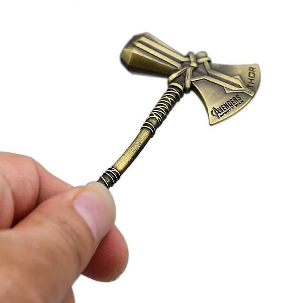 GiftinGuru Thor Storm Breaker Golden/Silver/Brown Keychain - HalfPe