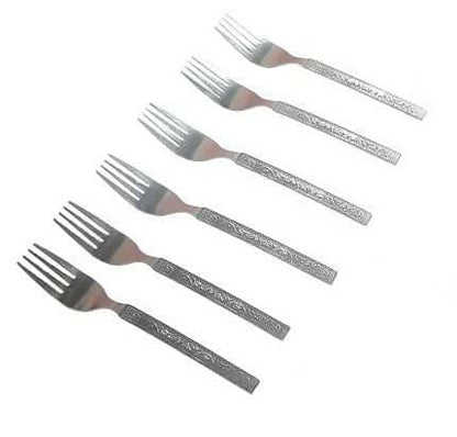 Stainless Steel Dinner Table Spoons & Forks (Pack of 12) - HalfPe