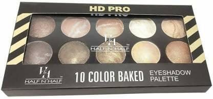 Bingeable High Pigmentation Nude Edition Eye Shadow Palette with Es-05-1 HNH HD PRO 10 Multi Color BAKED Eye Shadow Palette(Multicolor,Pack of 2) - HalfPe