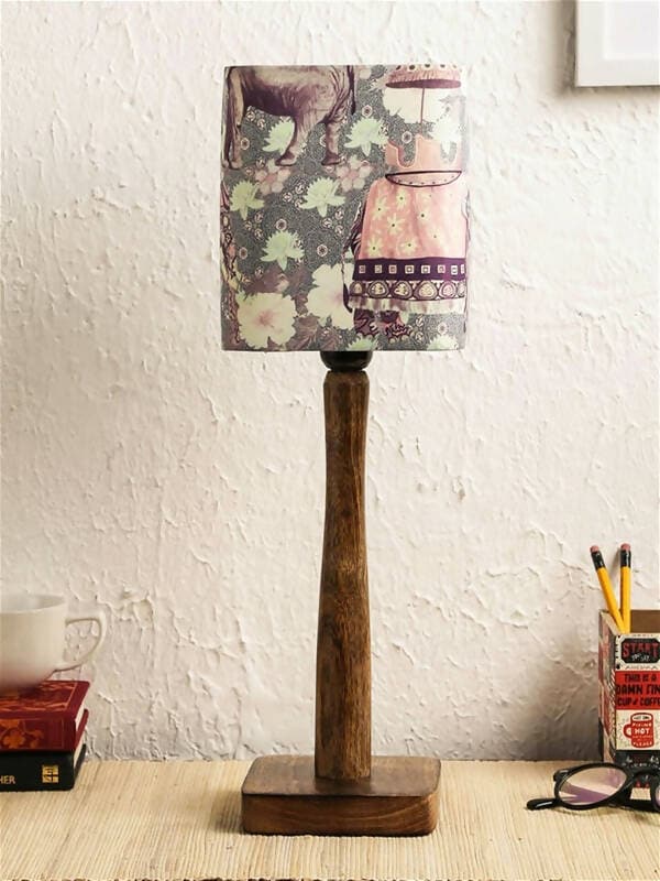 Royal Elephant Wooden Lamp - HalfPe