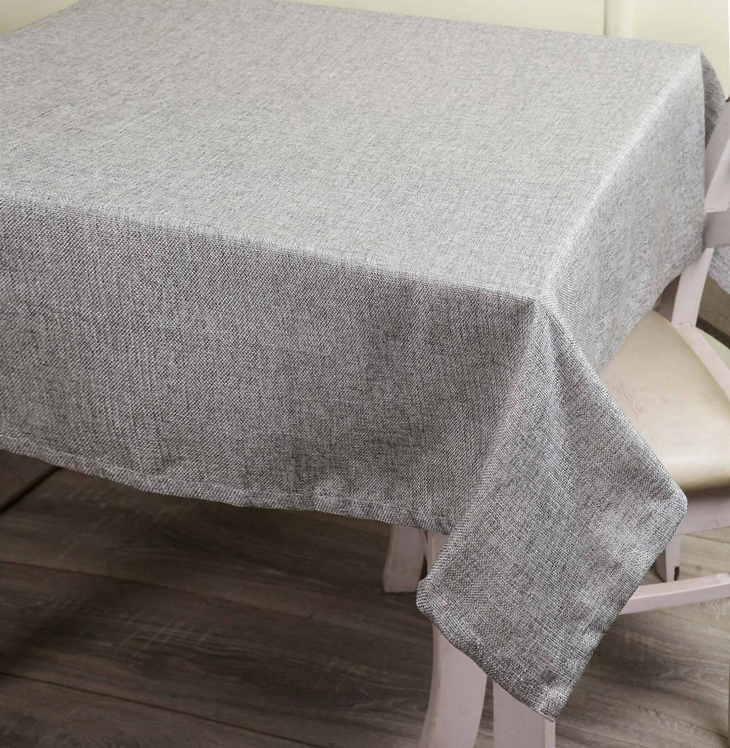 Lushomes Jute table cloth, dining table cover 6 seater, table cloth for 6 seater dining table, Rectangle dining cover, Jute Table Cover, Grey (Pk of 1, Size: 50x75 Inch, 4 FTx6 FT Approx) - HalfPe