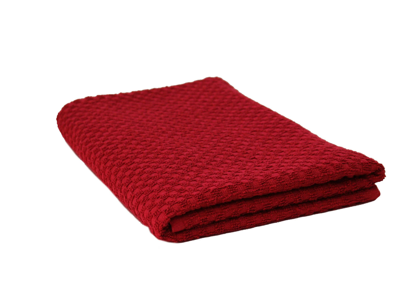 Lushomes Towels for Bath, bath towel, cotton towels for bath, large size, bathing towel, for Men and Women, Popcorn Weave, Cherry Red, 335 GSM Approx (Pack of 1, Size 70 x 150 cms, 28x59 Inch) - HalfPe