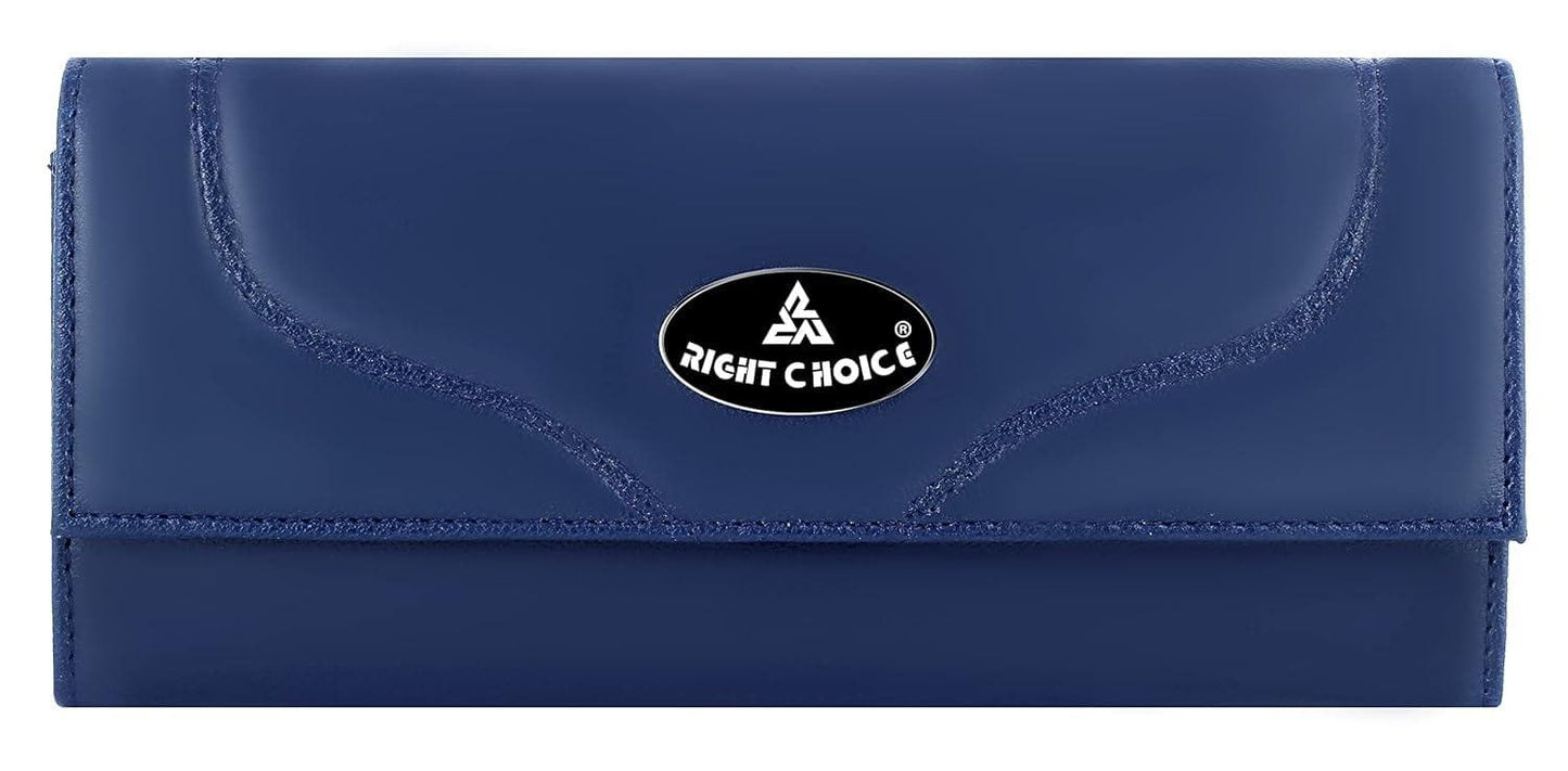 Right choice caual party hand clutch women wallet (blue) - halfpeapp