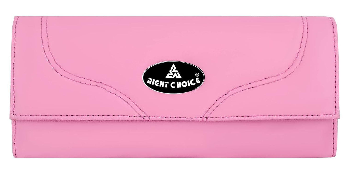 Right choice caual party hand clutch women wallet (pink) - halfpeapp