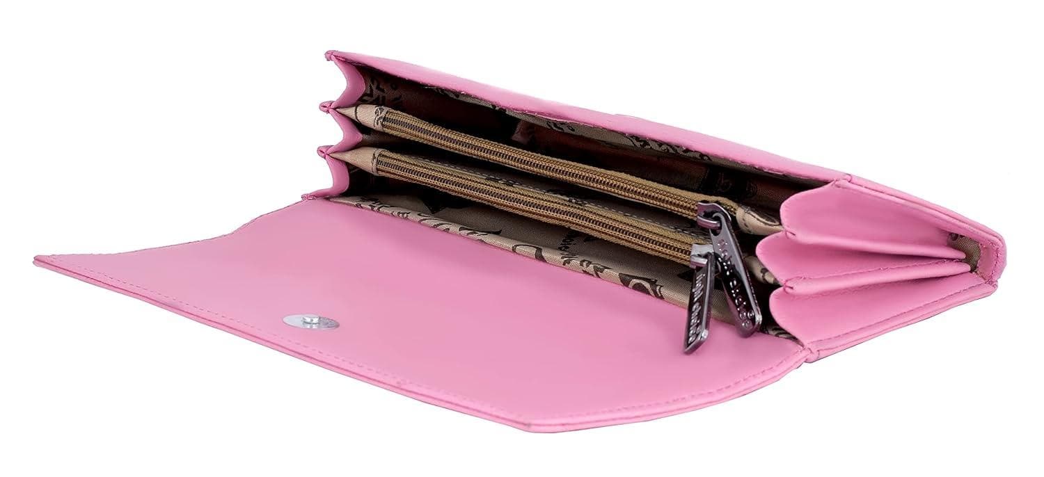 Right choice caual party hand clutch women wallet (pink) – HalfPe