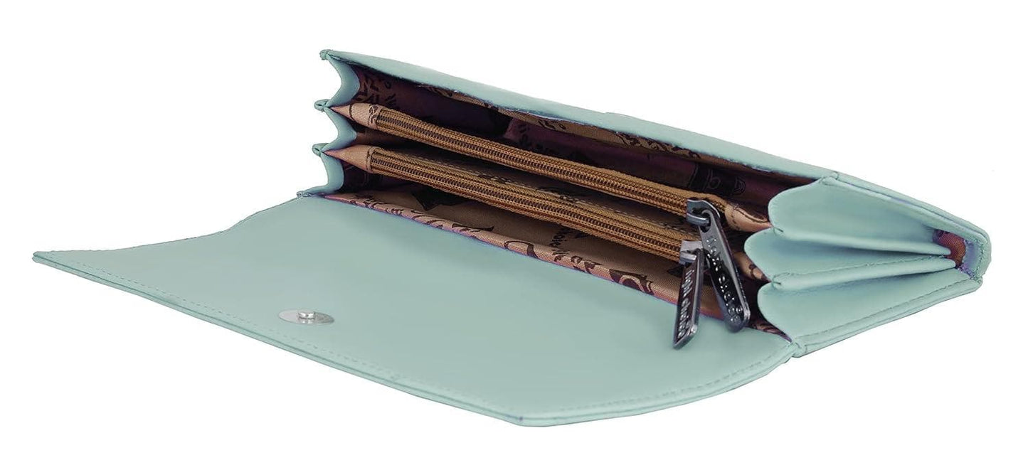 Right choice caual party hand clutch women wallet (turquoise) - halfpeapp