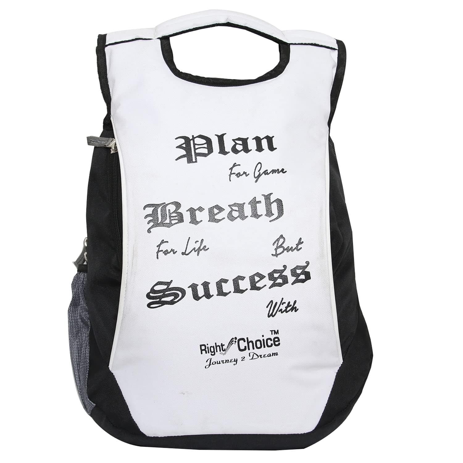 Right choice college backpack (Black & White) - halfpeapp