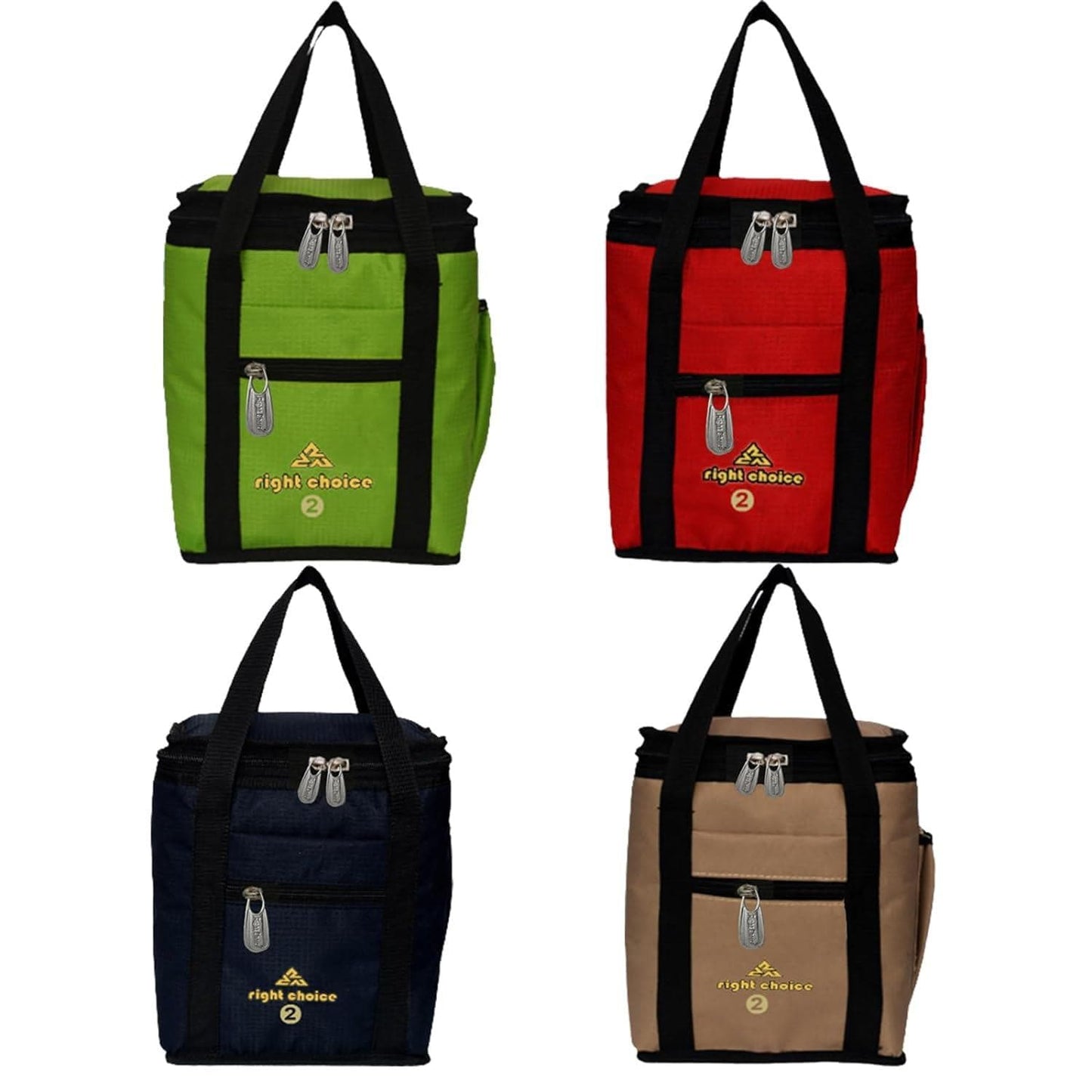 Right choice combo offer lunch bags - (Green,Red,Black,Beige) - pack of 4 - halfpeapp