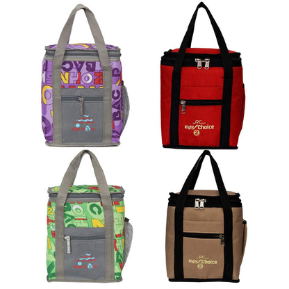 Right choice denim carry on tote lunch bags combo (Purple, Red, Green, Beige) - pack of 4 - halfpeapp