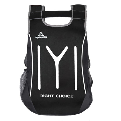 Right choice large 45 l laptop backpack (black & white) - halfpeapp