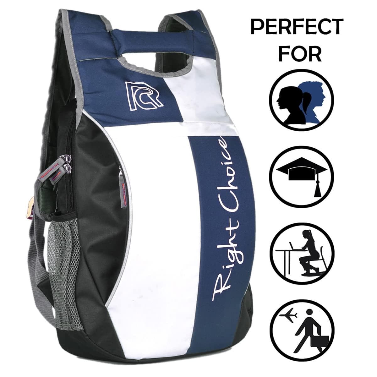 Right choice quality stylish casual backpack (Blue) - halfpeapp