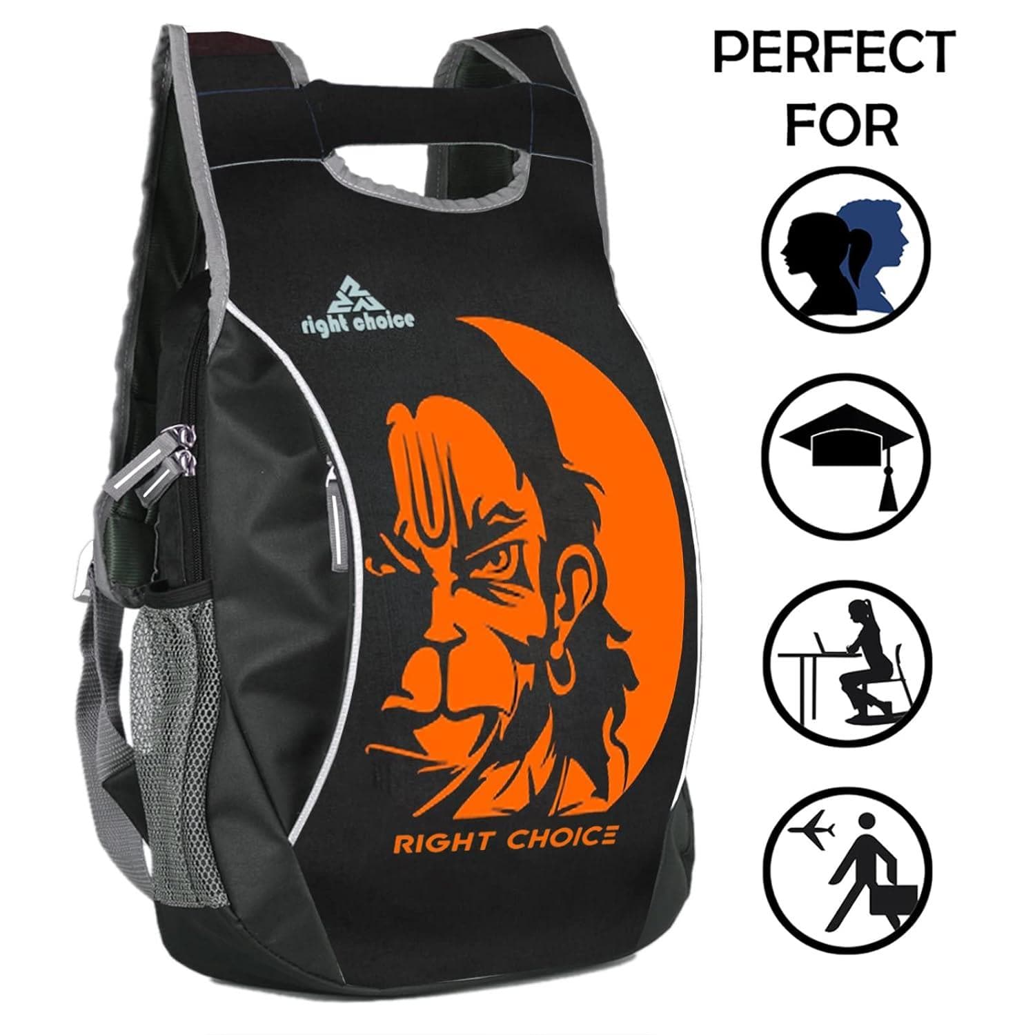 Right choice small 20 l backpack (black bhagwa) - halfpeapp