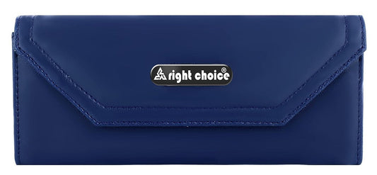 Right choice stuff quality pu leather hand clutch (blue) - halfpeapp