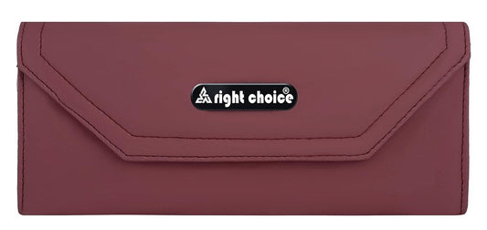 Right choice stuff quality pu leather hand clutch (brown) - halfpeapp