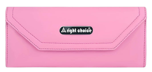 Right choice stuff quality pu leather hand clutch (pink) - halfpeapp