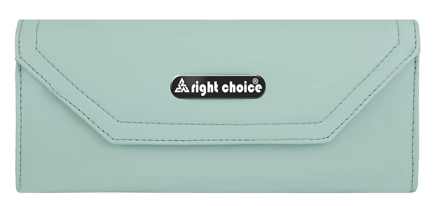 Right choice stuff quality pu leather hand clutch (turquoise) - halfpeapp