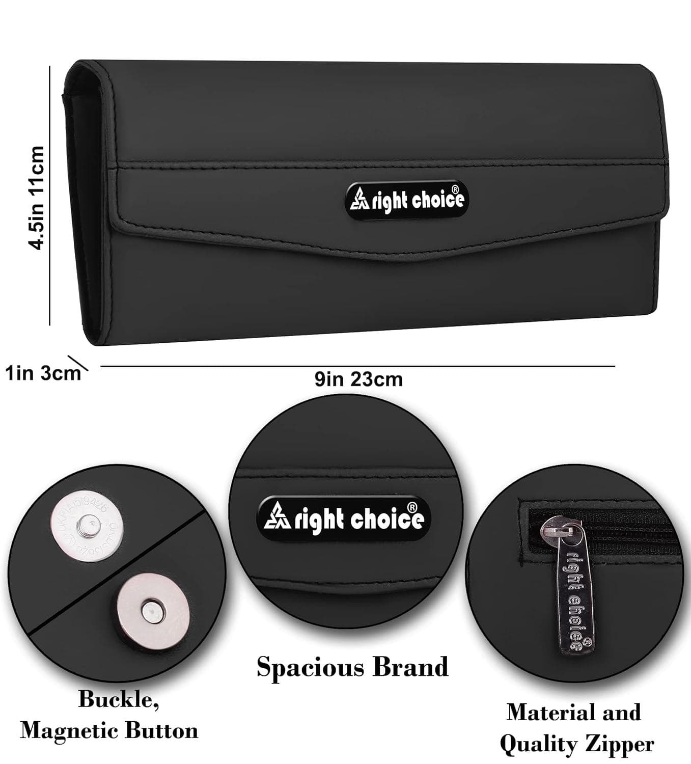 Right choice women hand clutch (black) - halfpeapp