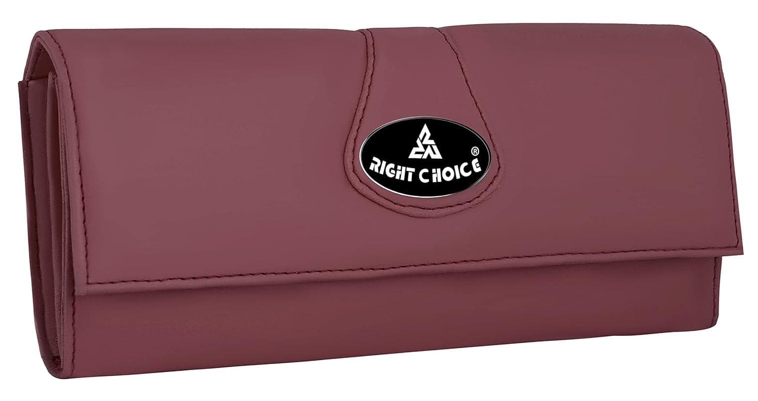 Right choice women's faux leather hand-clutch (brown) - halfpeapp