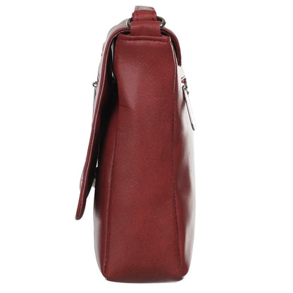 Right Choice Women's PU Leather Sling Bag (Red) - halfpeapp