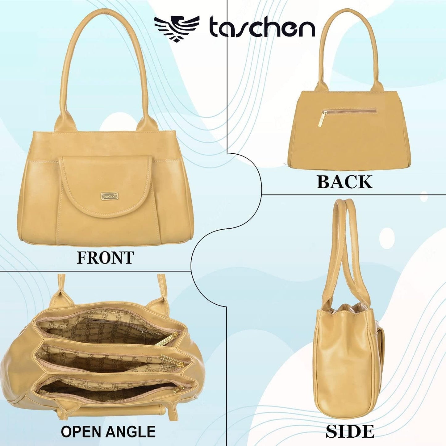 Right choice women's stylish designer handbag (Beige) - halfpeapp