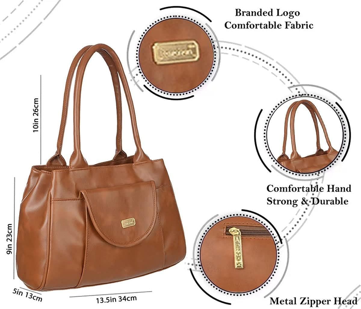 Right choice women's stylish designer handbag (Brown) - halfpeapp