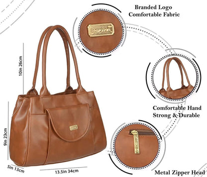 Right choice women's stylish designer handbag (Brown) - halfpeapp